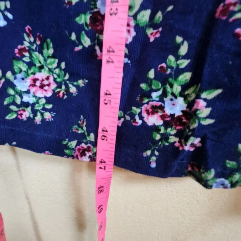 Vermont Country Store button up corduroy tank floral dress Prarie maxi MEDIUM - Picture 10 of 10